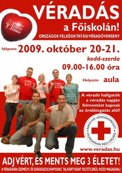 Véradás a Főiskolán! véradás