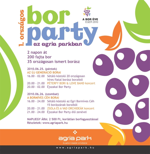 Ma kezdődik az I. országos bor party Egerben