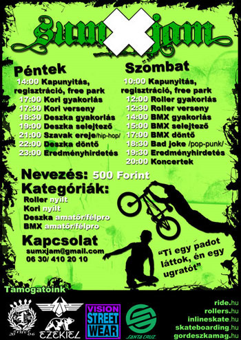 2010. Július 9-10. Egerben megrendezésre kerül az első SUM X JAM.